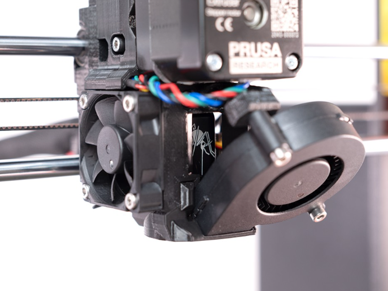 The Mosquito hotend mounted on an i3 series Prusa printer